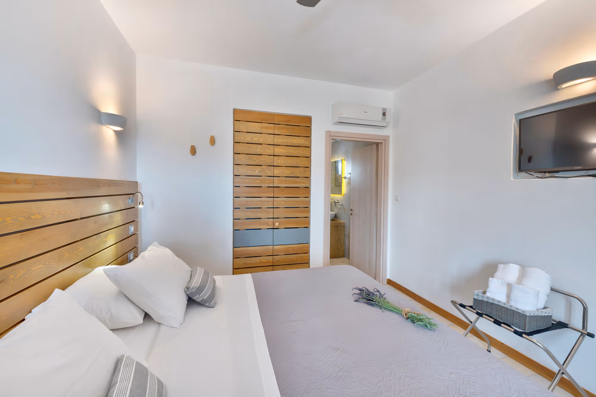bedroom with beach view