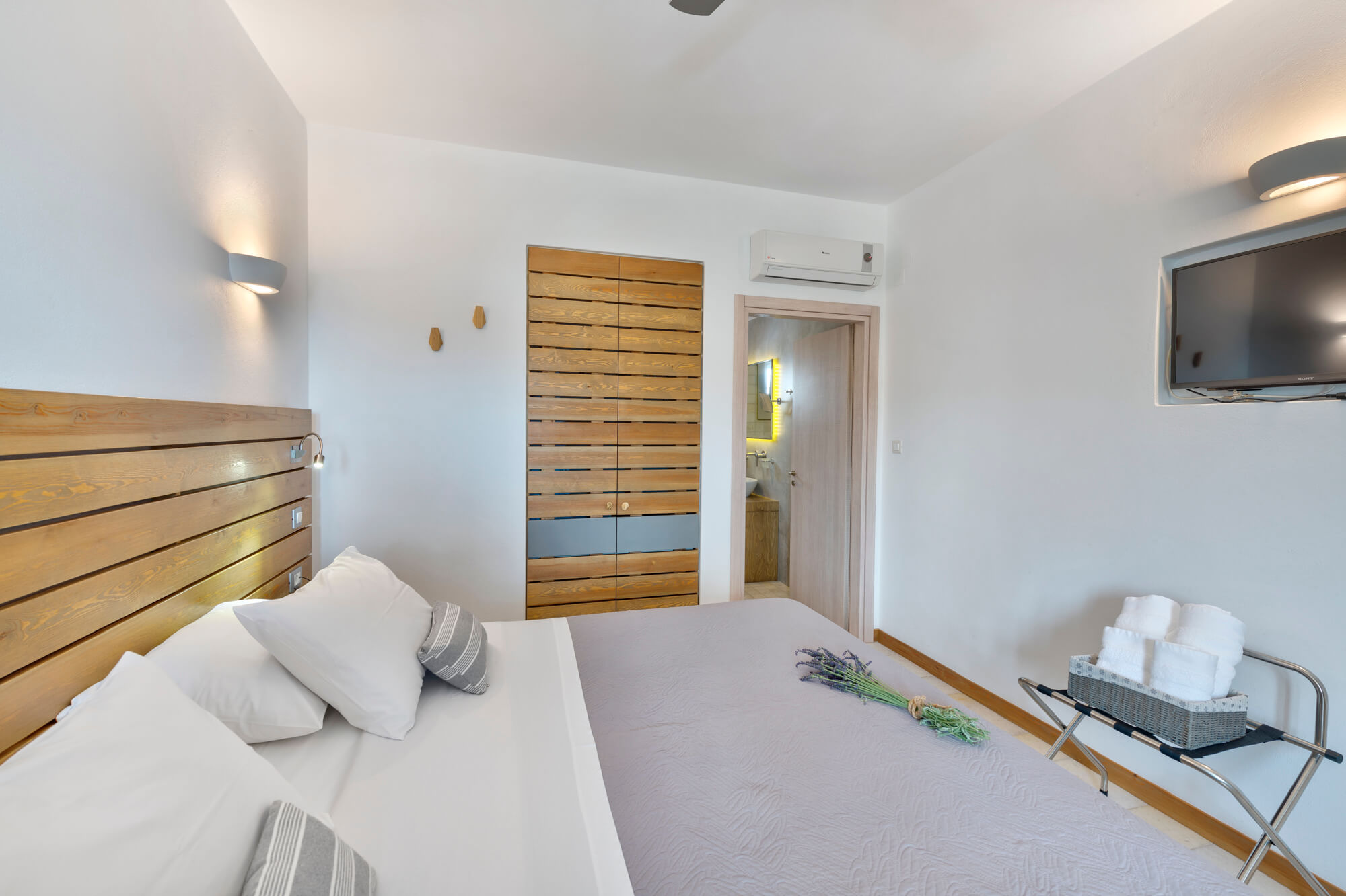 bedroom with beach view