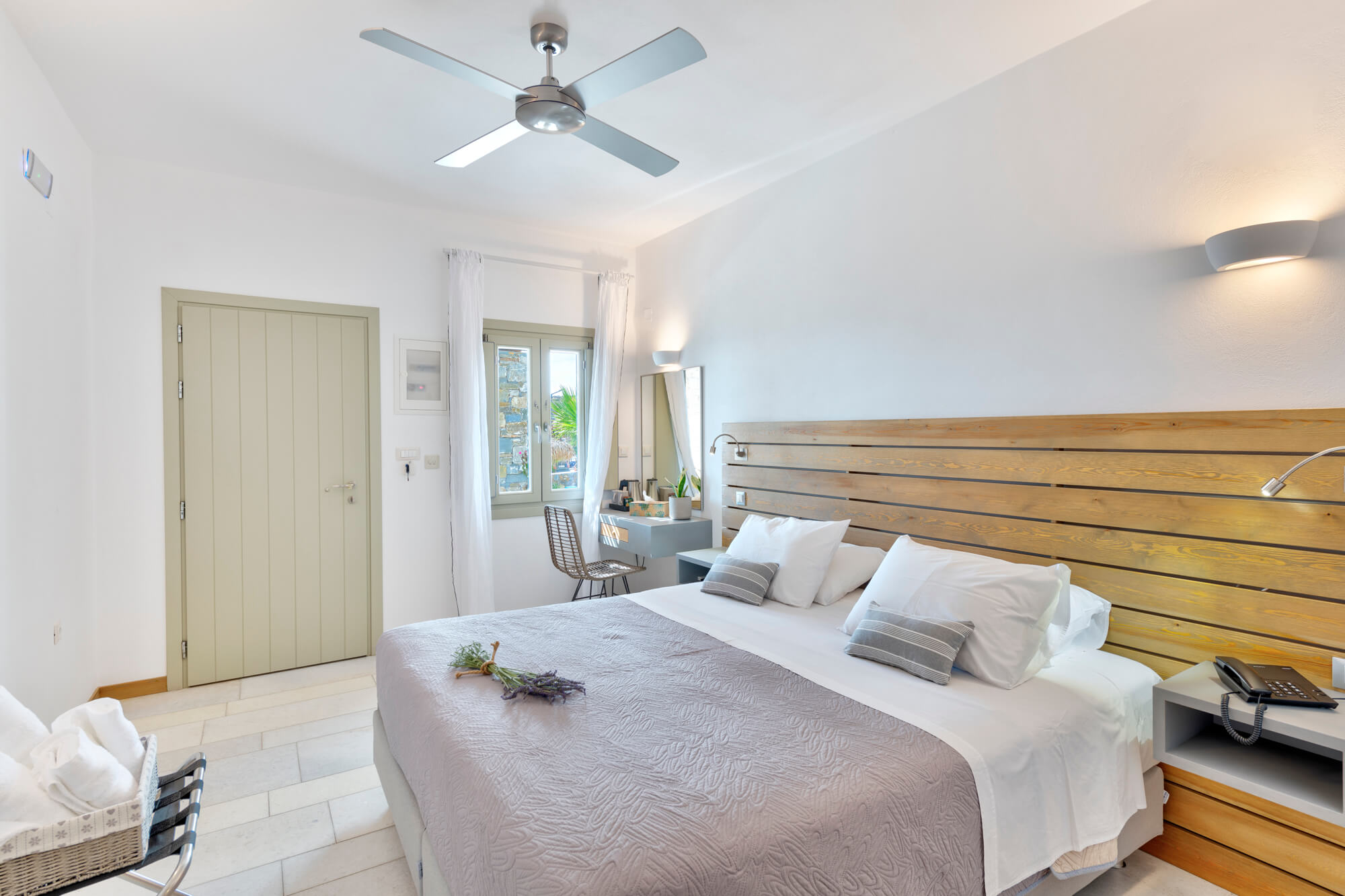 bedroom with beach view