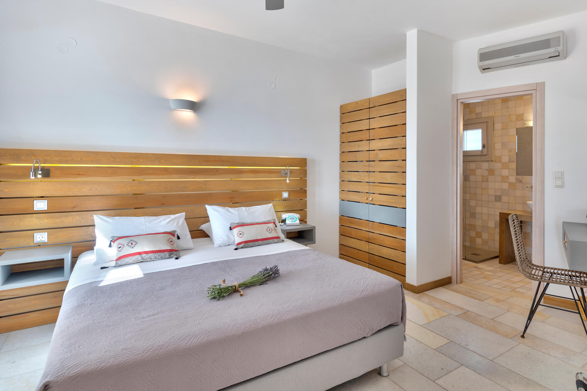 bedroom with beach view