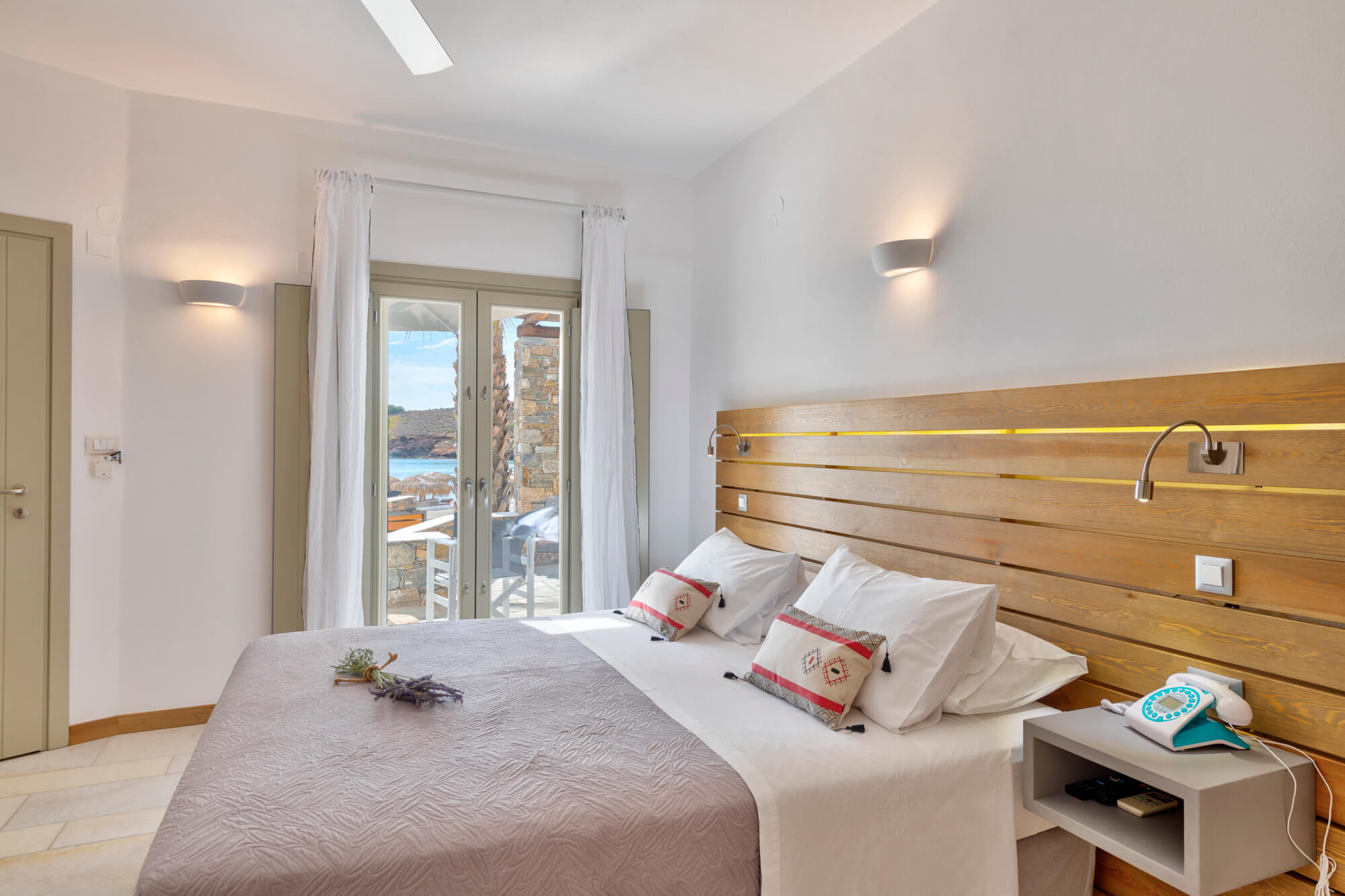 bedroom with beach view
