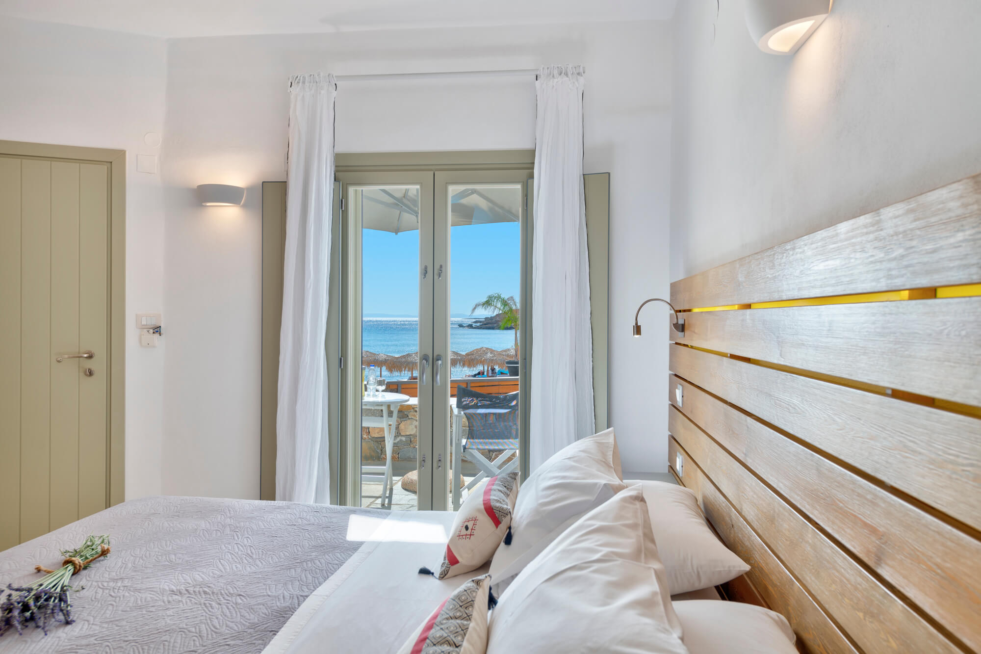 bedroom with beach view