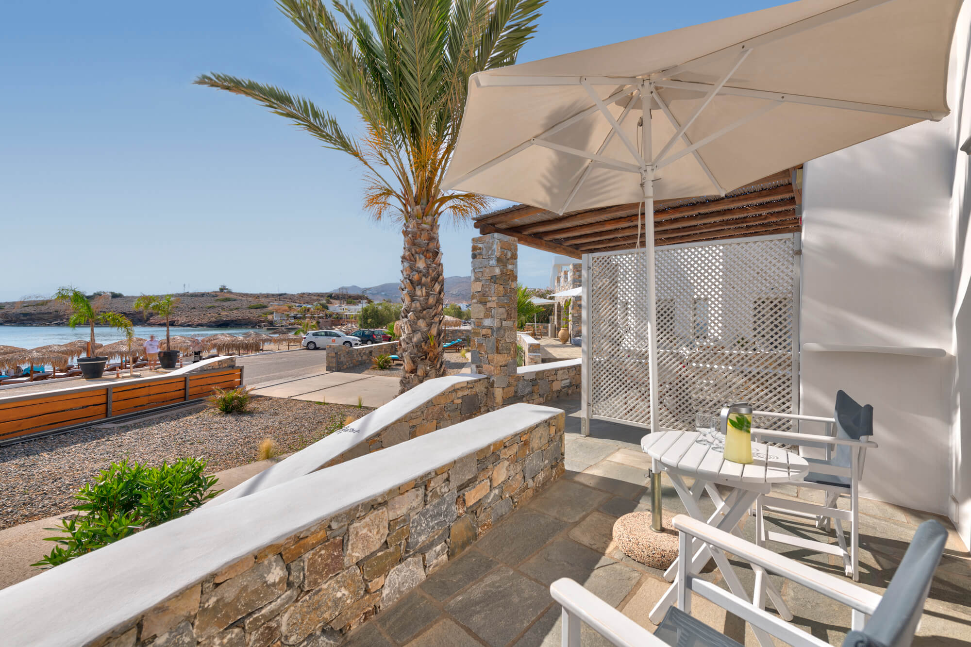 bedroom with beach view