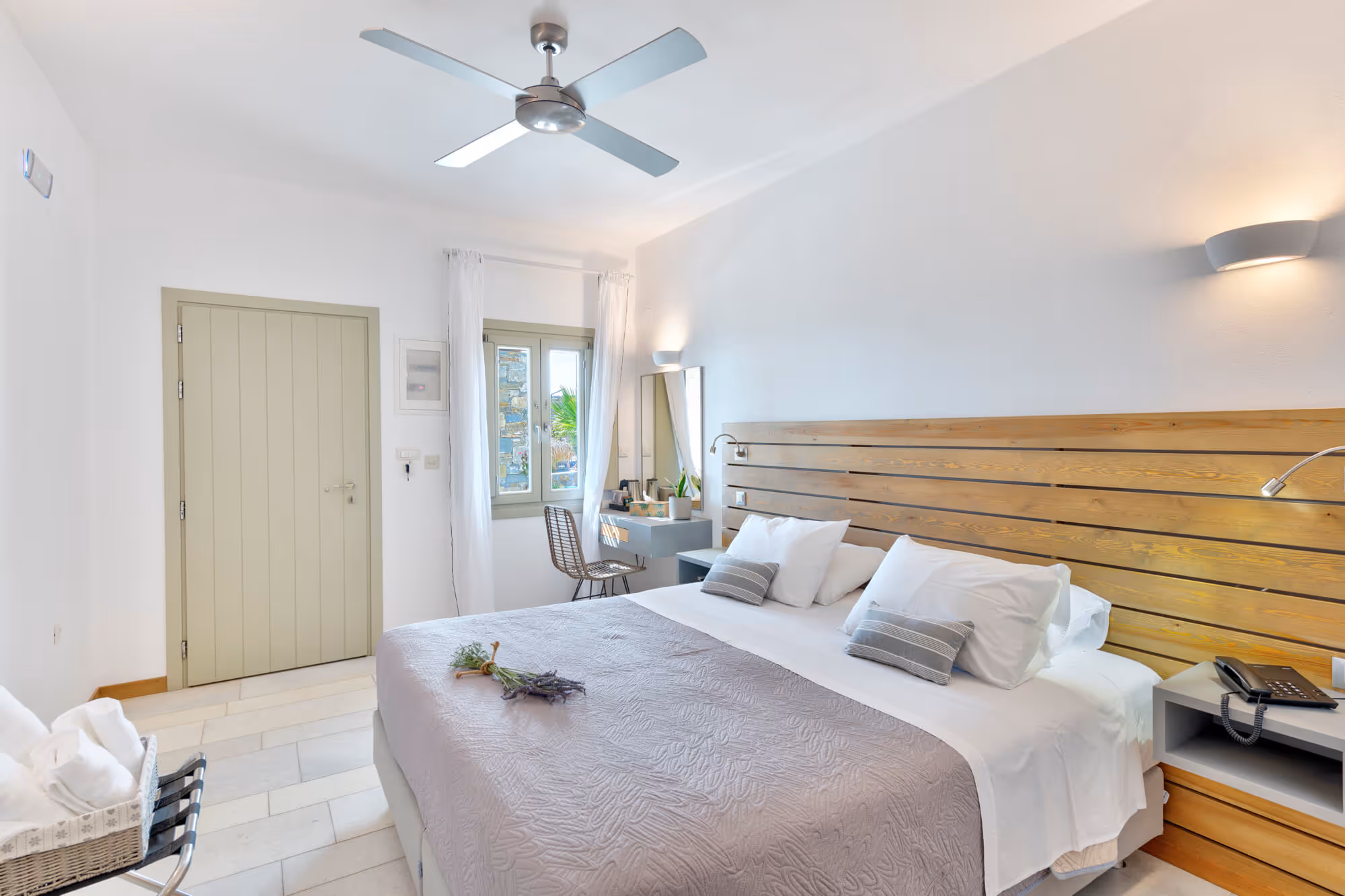 bedroom with beach view