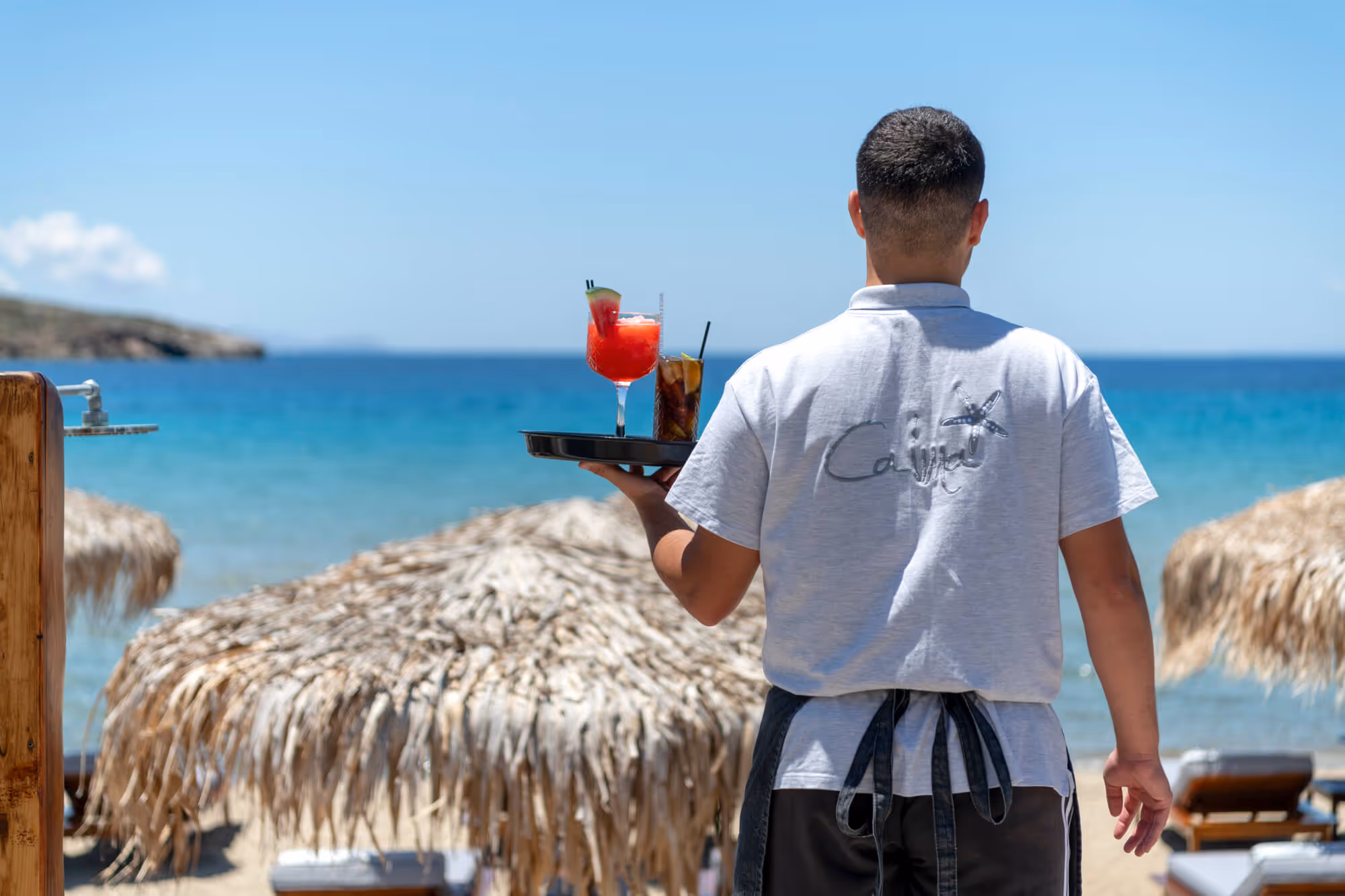 Service on the beach